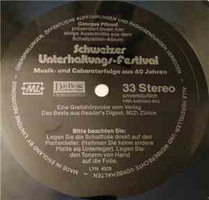Various - Schweizer Unterhaltungs-Festival