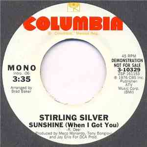 Stirling Silver  - Sunshine (When I Got You)